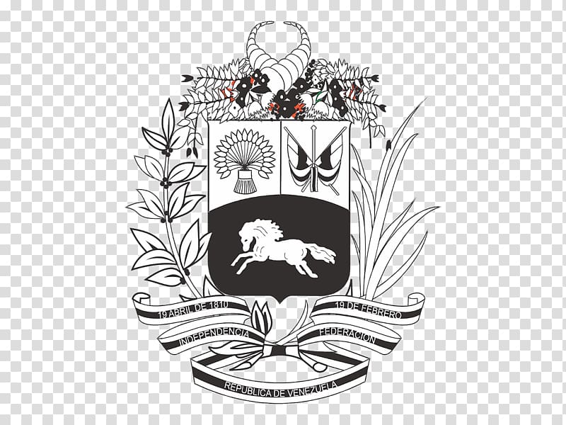 Coat of arms of Venezuela Logo Illustration Escutcheon, Escudo transparent background PNG clipart