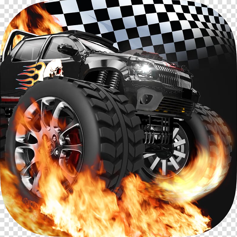 Racing video game Rage Monster truck, destruction transparent background PNG clipart
