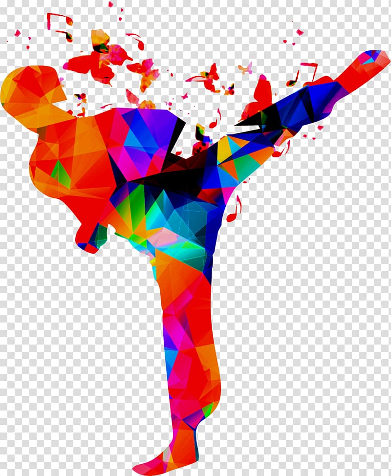 multicolored silhouette man illustration, A. In. ATTICA UNION Taekwondo Butterfly Talent Academy , taekwondo/ transparent background PNG clipart