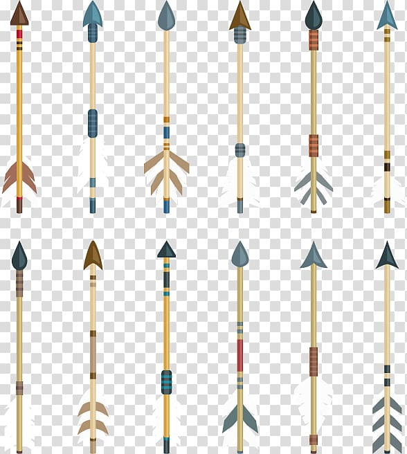 Arrow Feather, 12 feather arrows design material transparent background PNG clipart