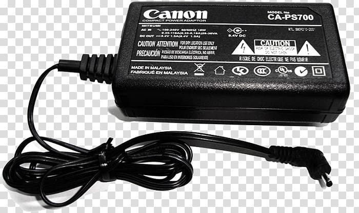 AC adapter Canon CA PS700 Canon ACK E8, ac adapter transparent background PNG clipart