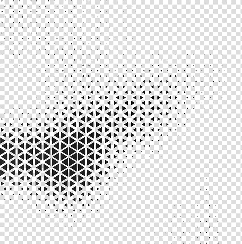 Black and white Geometry Geometric abstraction Pattern, Technology Triangle Cover, black and gray hexagonal screenshot transparent background PNG clipart