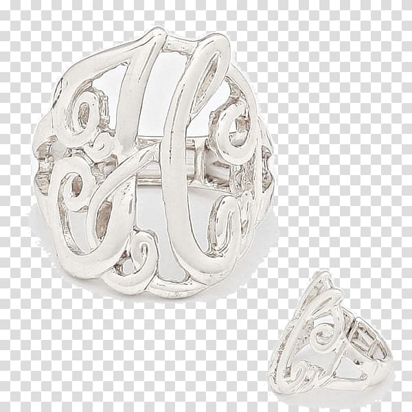 Ring Silver Body Jewellery Platinum, monogram rings transparent background PNG clipart