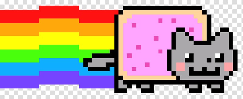 multicolored cat , Nyan Cat Long Rainbow transparent background PNG clipart