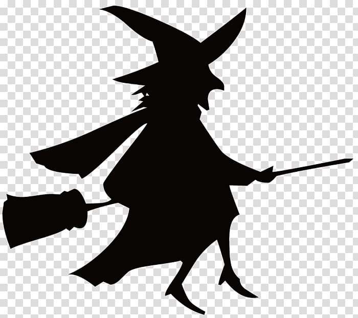 Silhouette Broom Witchcraft, halloween decoration transparent background PNG clipart