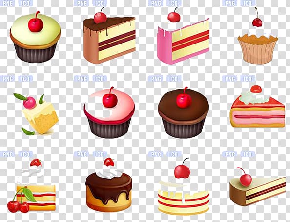 Petit four Cupcake Icon, Cake icon transparent background PNG clipart