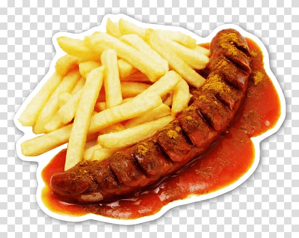 French fries Currywurst Gyro Bratwurst Chicken nugget, barbecue transparent background PNG clipart