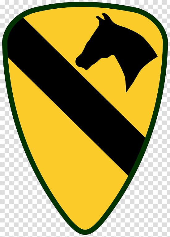 1st Cavalry Division Fort Hood Shoulder sleeve insignia United States Army, diagonal transparent background PNG clipart