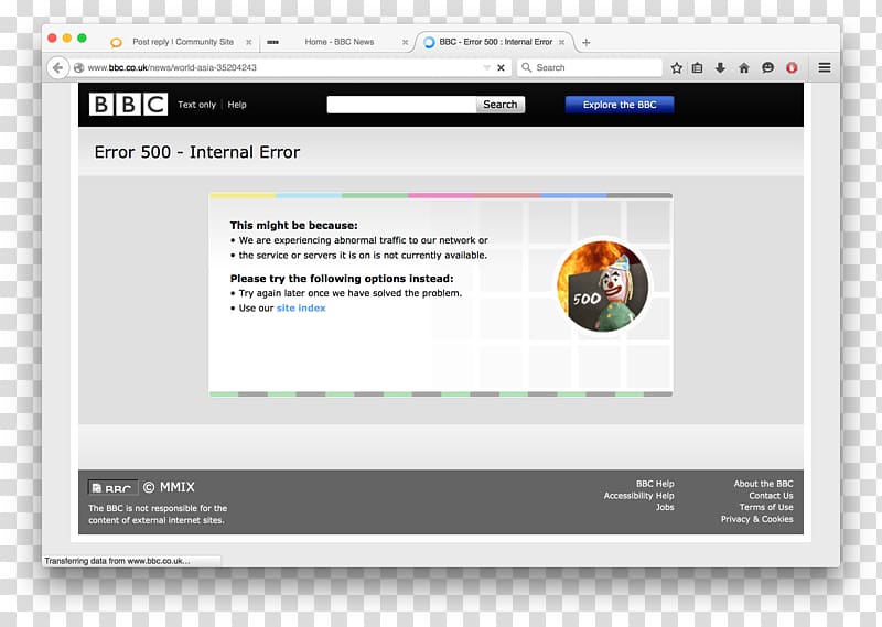BBC Computer program Web page Denial-of-service attack, world wide web transparent background PNG clipart