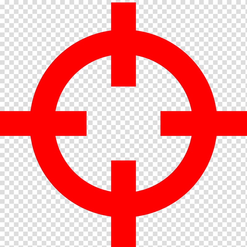 Red target icon, Reticle Icon, Target transparent background PNG