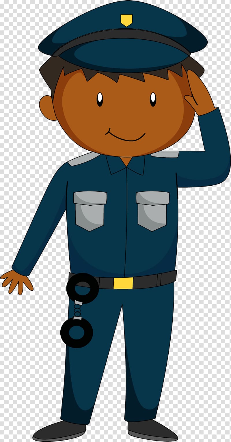 police man illustration, Salute Police officer Cartoon, Cartoon guards salute transparent background PNG clipart
