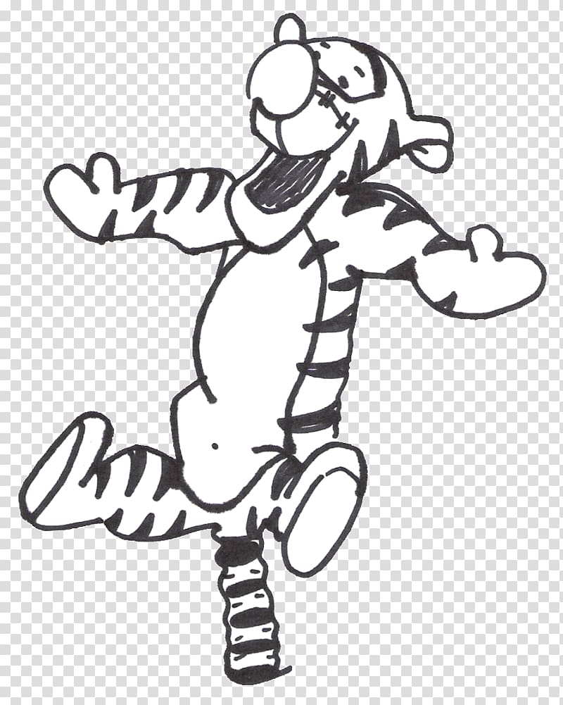Tigger Winnie-the-Pooh Roo Black and white, winnie the pooh transparent background PNG clipart