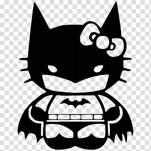 Batman Batgirl Hello Kitty Decal Robin, halloween halloween halloween pumpkin bat transparent background PNG clipart