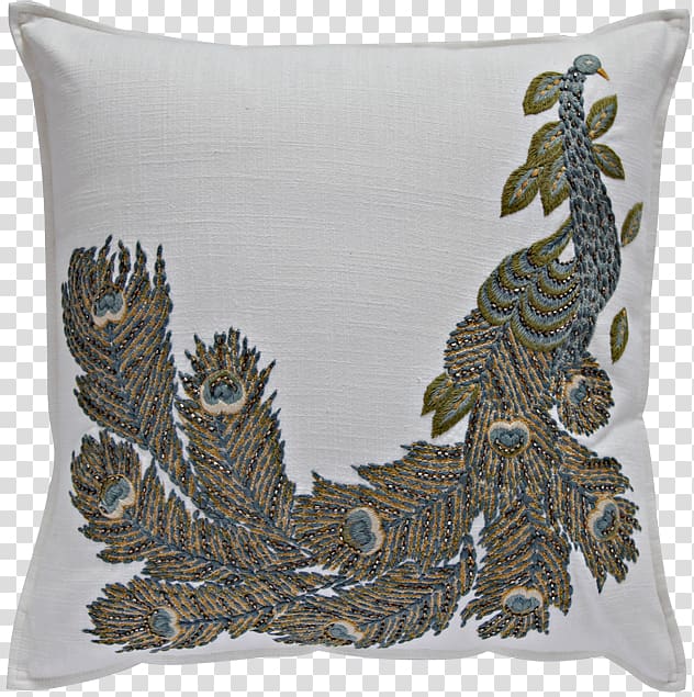 The Floating Feather Pillow Peafowl, Peacock feather pattern pillow transparent background PNG clipart