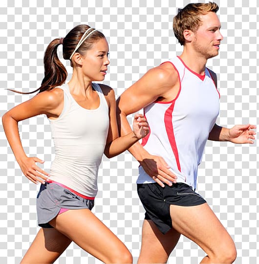 man and woman running, iPhone 5 iPhone 6 Plus Microphone Headphones Bluetooth, Running people transparent background PNG clipart