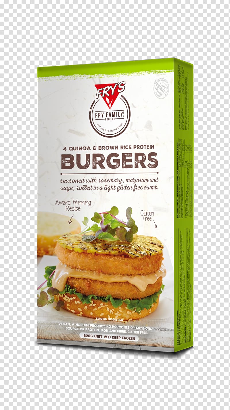 Hamburger Veggie burger Vegetarian cuisine Quinoa Food, rice transparent background PNG clipart