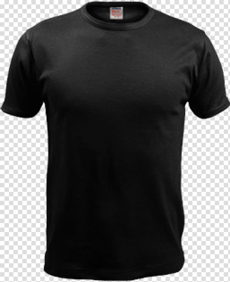 Printed T-shirt Under Armour Sleeve, Black T-Shirt transparent background PNG clipart