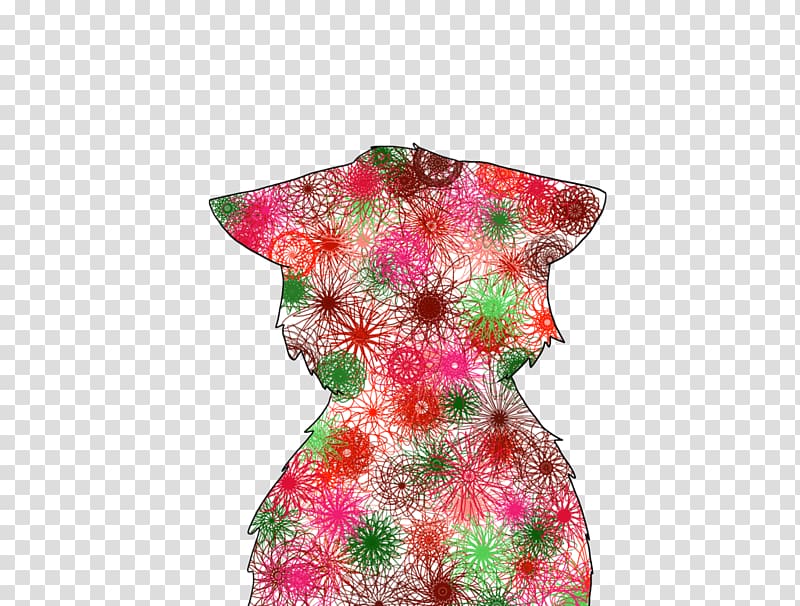 Dress Christmas ornament Magenta Pink M, footpath among flowers transparent background PNG clipart