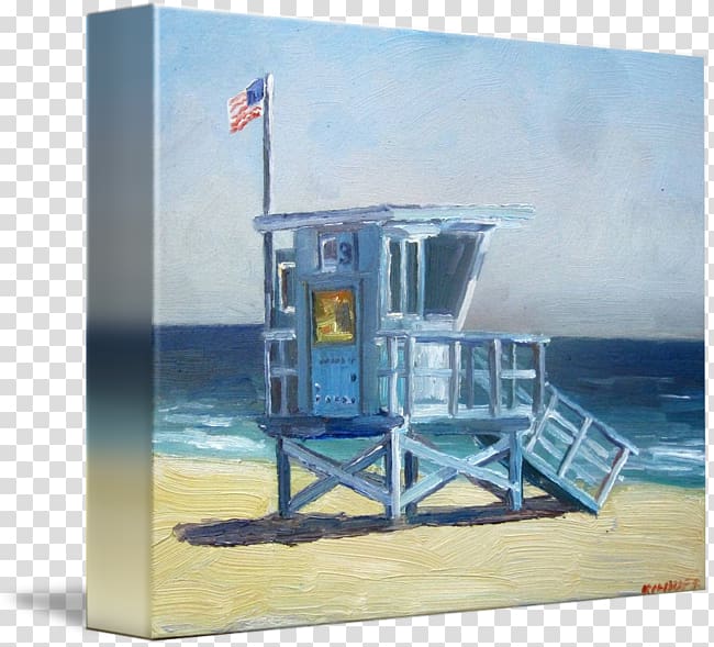 Zuma Beach Painting Gallery wrap Lifeguard tower Canvas, painting transparent background PNG clipart