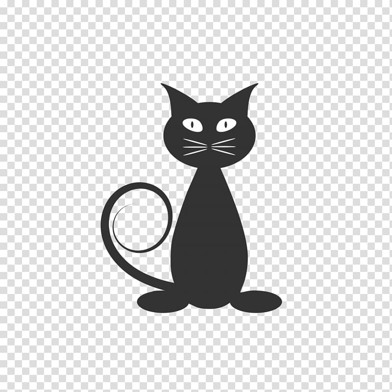 Cat Logo Kitten Silhouette, element transparent background PNG clipart