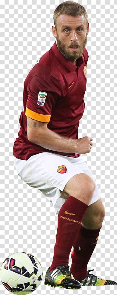 Team sport T-shirt Football player Maroon, Daniele De Rossi transparent background PNG clipart