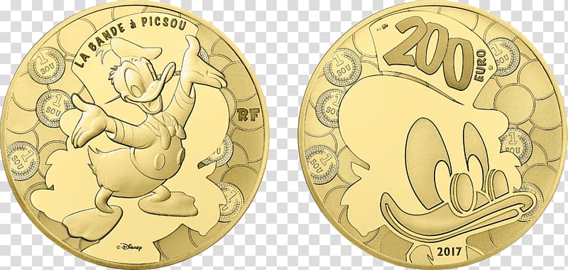 Coin Scrooge McDuck Monnaie de Paris Donald Duck Huey, Dewey and Louie, Coin transparent background PNG clipart