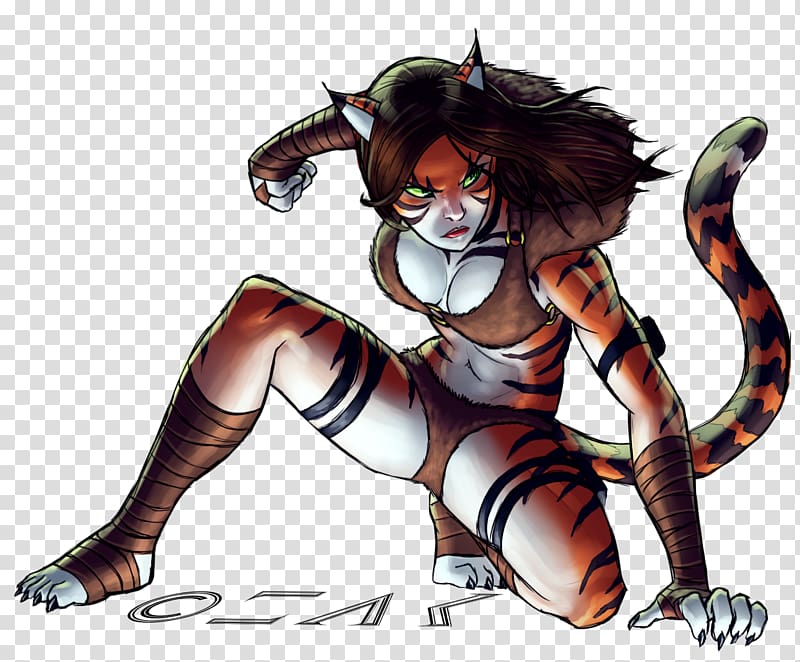 Tiger Catwoman Comics artist Demon, tiger transparent background PNG clipart