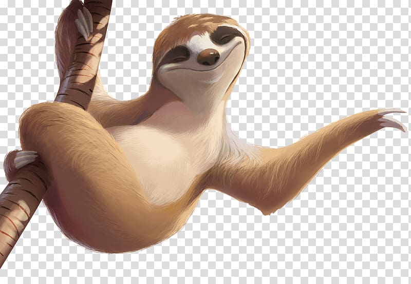Sloth Character Animal, design transparent background PNG clipart