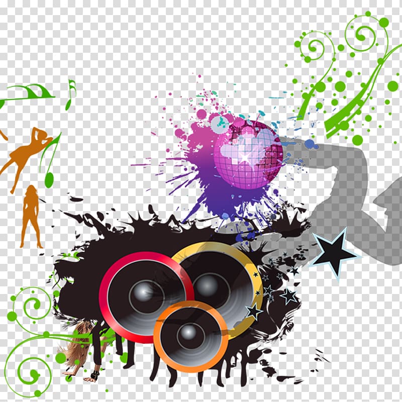 Music Disc jockey, Carnival music elements transparent background PNG clipart