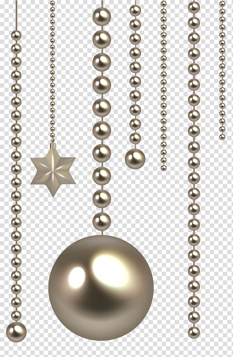 beaded silver chimes, Bead Scalable Graphics Icon, Christmas Beads transparent background PNG clipart