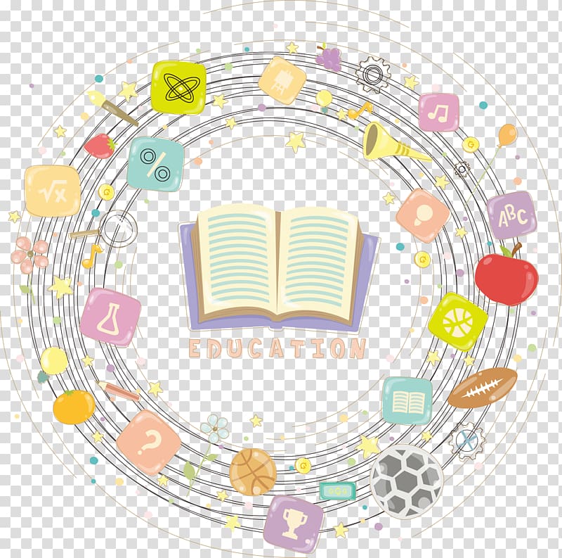 Homeschooling Education Curriculum, books and ring lines transparent background PNG clipart