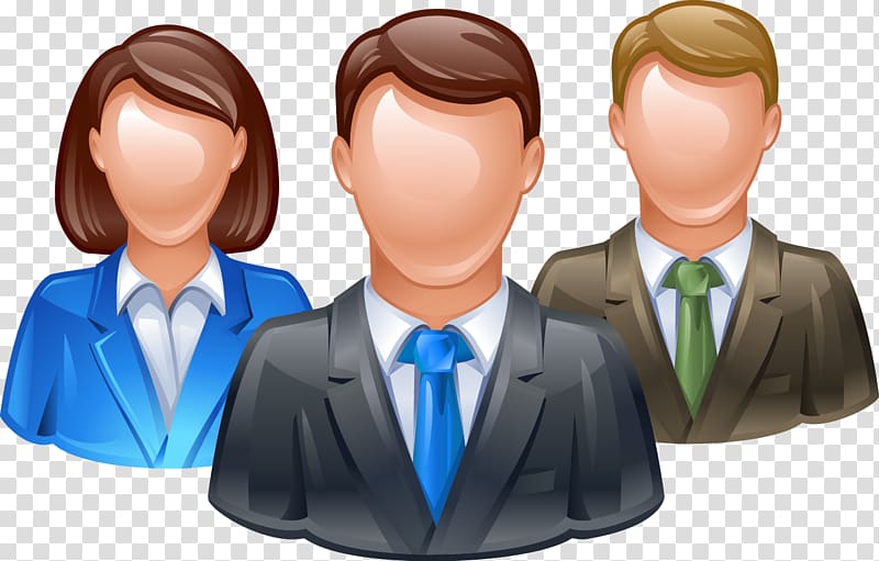 man and woman with no faces illustration, Computer Icons Businessperson , 3D character icon material transparent background PNG clipart