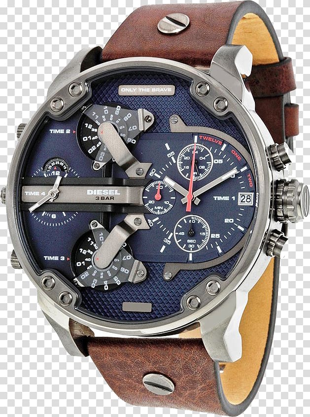 Diesel Mr. Daddy 2.0 Watch Diesel Mega Chief Chronograph, watch transparent background PNG clipart