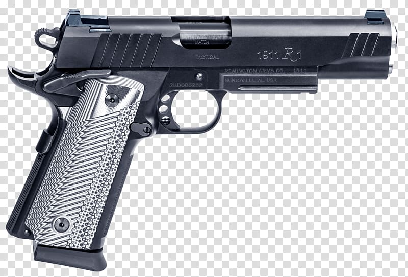 Remington 1911 R1 M1911 pistol .45 ACP Remington Arms .40 S&W, Handgun transparent background PNG clipart