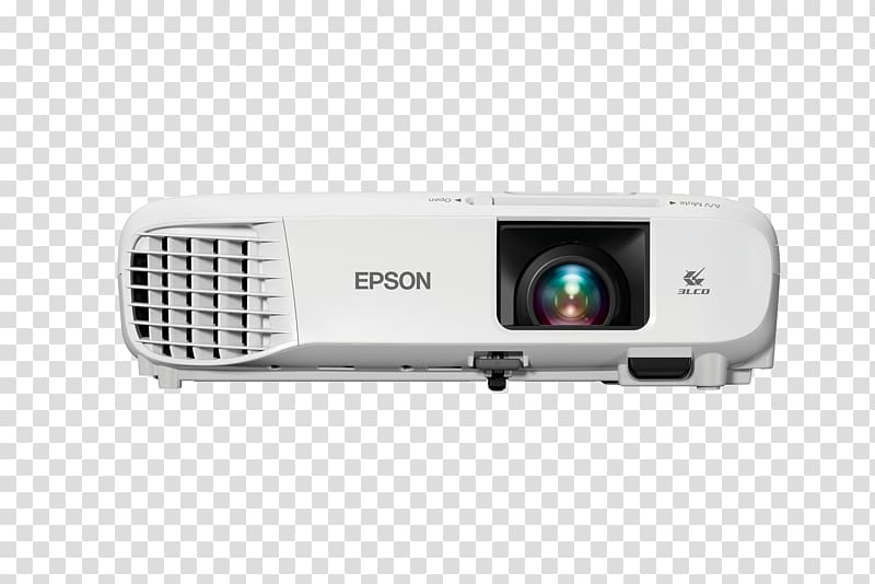 Epson PowerLite X39 LCD Projector 3LCD Multimedia Projectors, Laser Projector transparent background PNG clipart