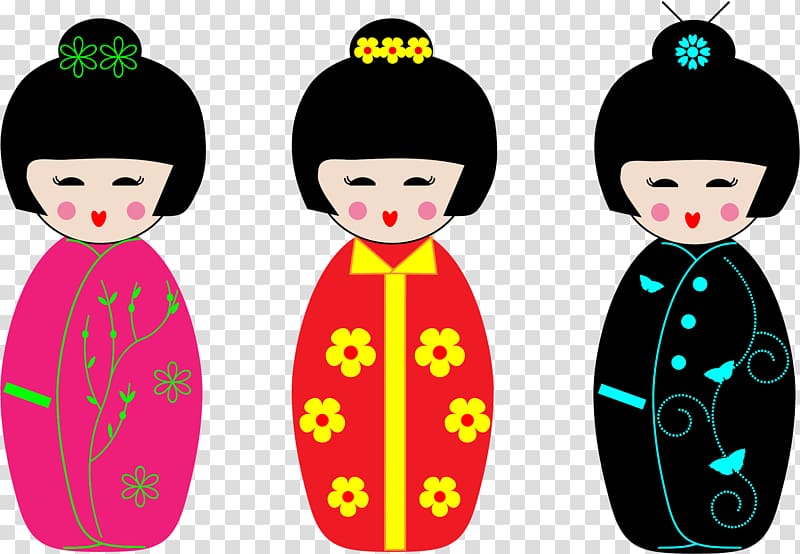 Japanese dolls Kokeshi Japanese Language, japan transparent background PNG clipart