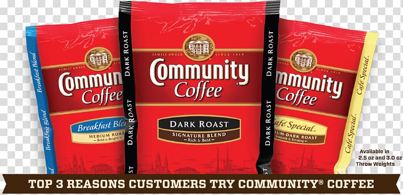 Community Coffee Single-serve coffee container Roasting Keurig, 100 percent fresh transparent background PNG clipart