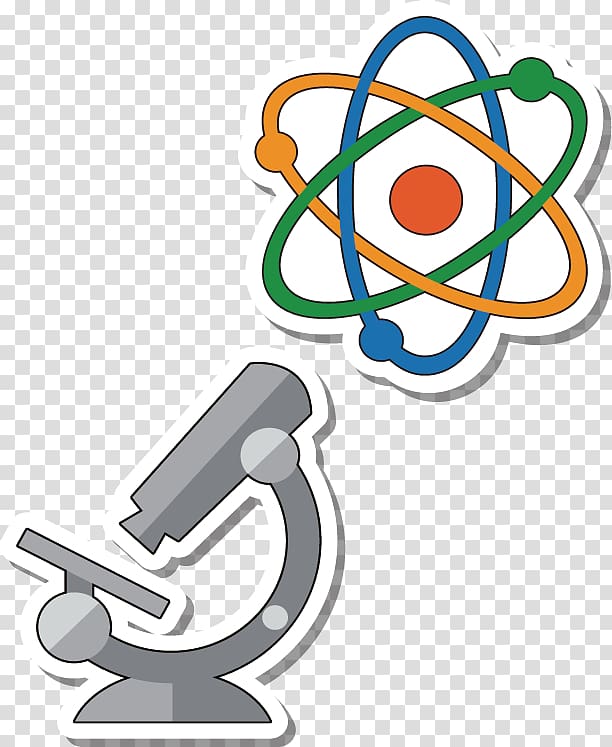 Euclidean Atom Chemical element Icon, Molecular structure under the microscope transparent background PNG clipart