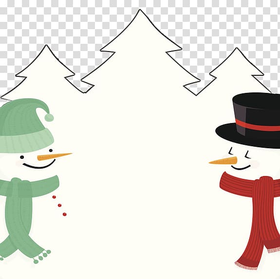Snowman , One pair of snow people transparent background PNG clipart