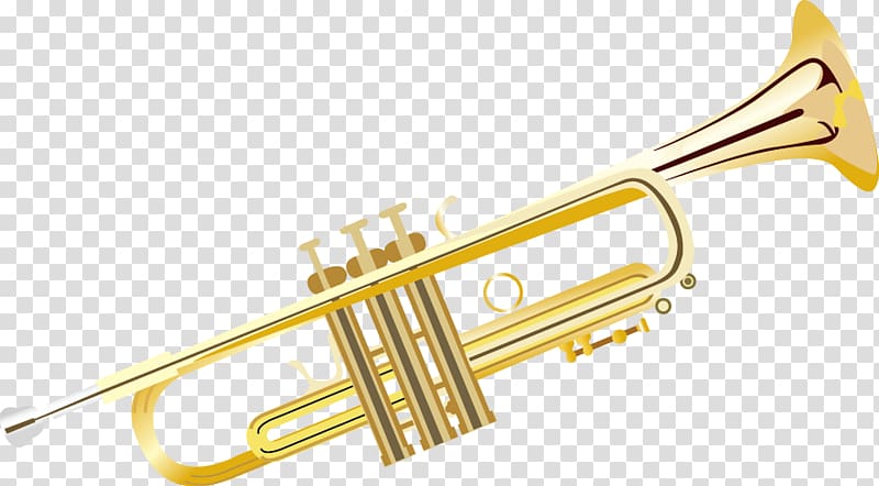Trombone Musical instrument Trumpet, Golden trombone musical instrument material transparent background PNG clipart