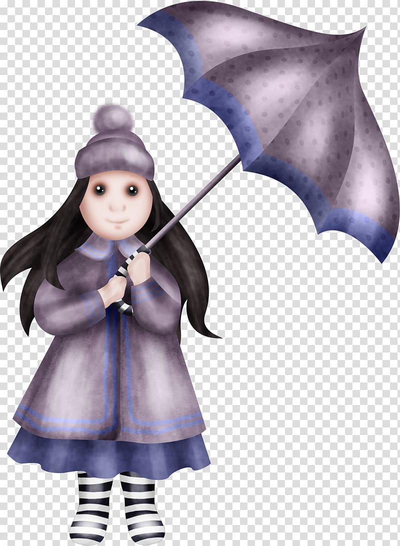 Purple Umbrella, Purple umbrella Girl transparent background PNG clipart