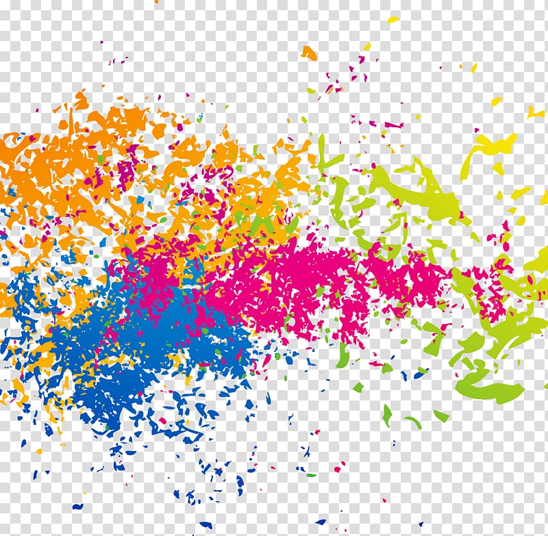 pink, orange, and blue splatter illustration, Color Splash , Paint splash transparent background PNG clipart