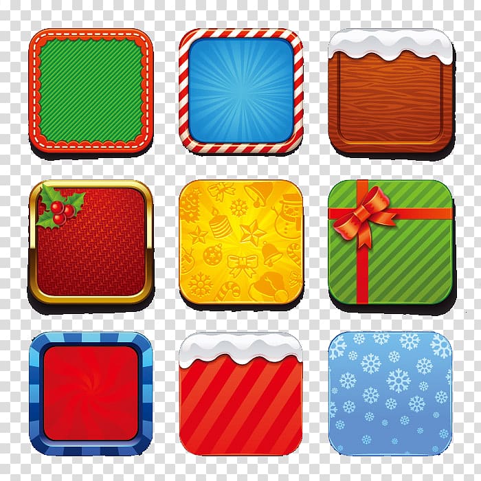 Color Icon, Wind APP texture Christmas icon material transparent background PNG clipart