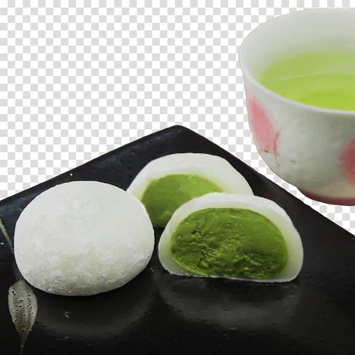 Ice cream Tea Matcha Daifuku Mousse, Rice bag Matcha transparent background PNG clipart