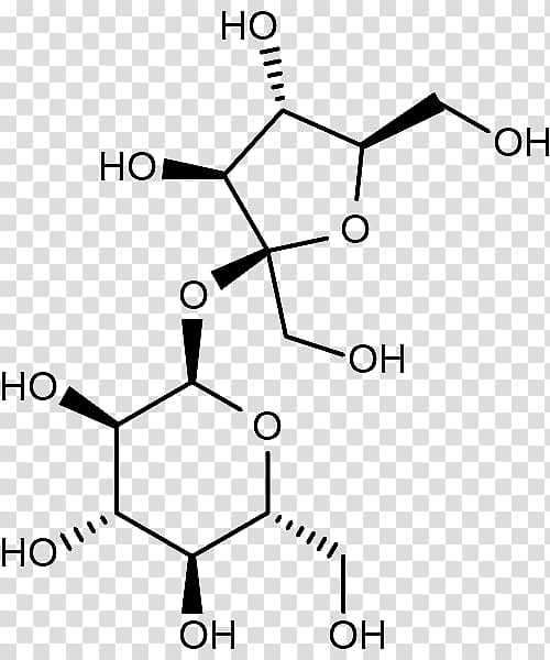 Sucrose Chemical structure Molecule Chemistry Chemical formula, molecular structure transparent background PNG clipart