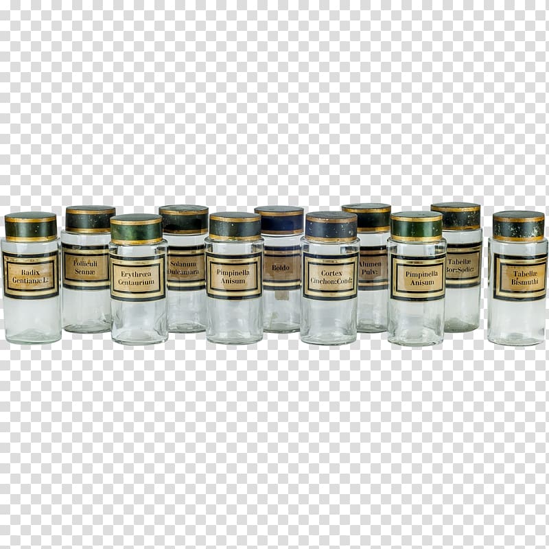 Glass bottle 01504 Metal, apothecary transparent background PNG clipart