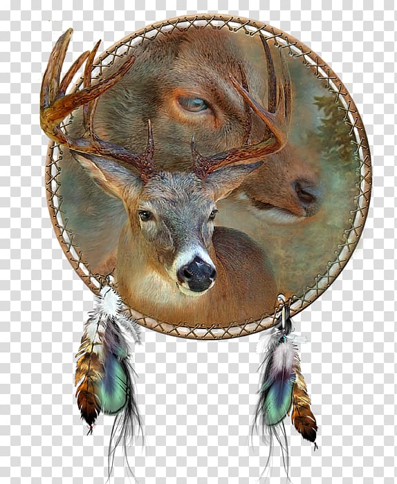 Oil painting Art Deer Dreamcatcher, dreamcather transparent background PNG clipart