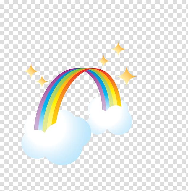 Sky Rainbow Cartoon, Cartoon Rainbow transparent background PNG clipart