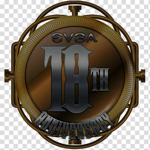 Badge EVGA Corporation Nvidia, 25 anniversary anniversary badge transparent background PNG clipart