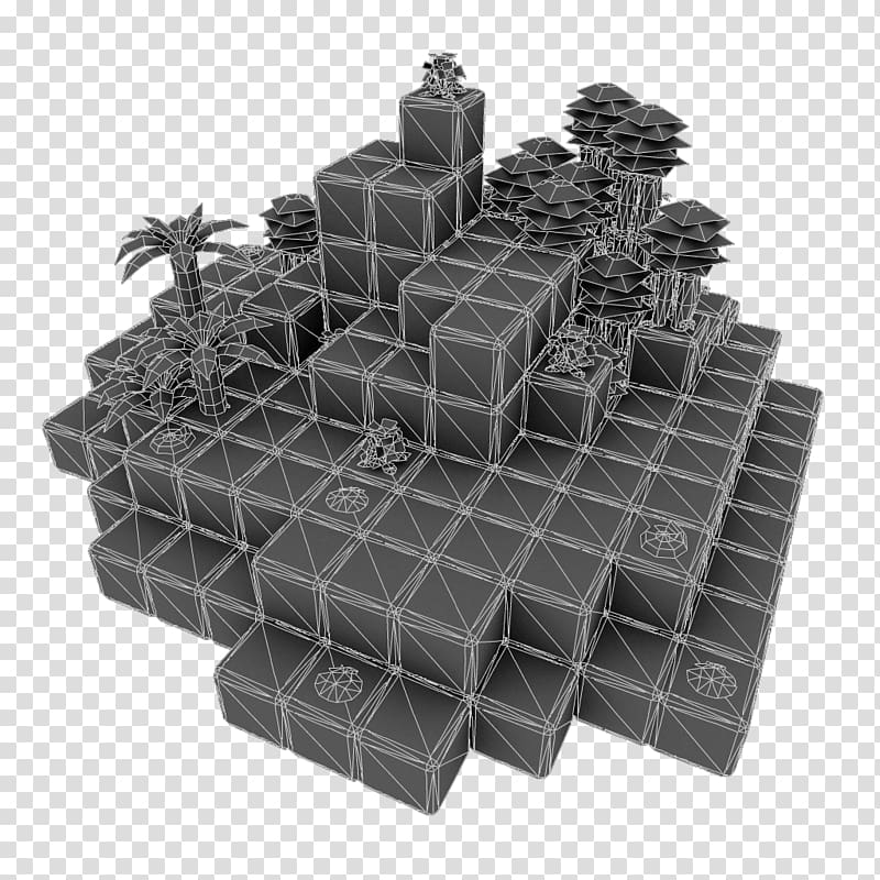 Low poly CGTrader 3D computer graphics Augmented reality Cube World, 3d model home transparent background PNG clipart